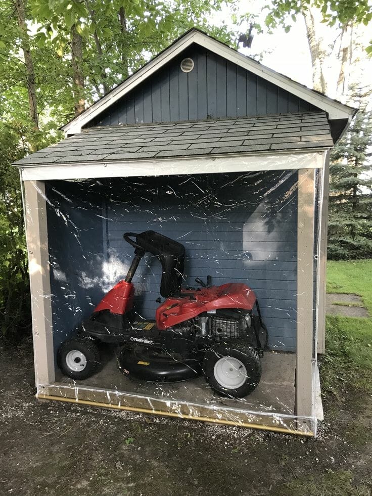 shed for riding lawn mower 2