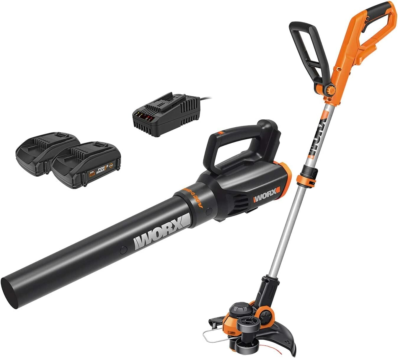 battery powered trimmer blower combo 1