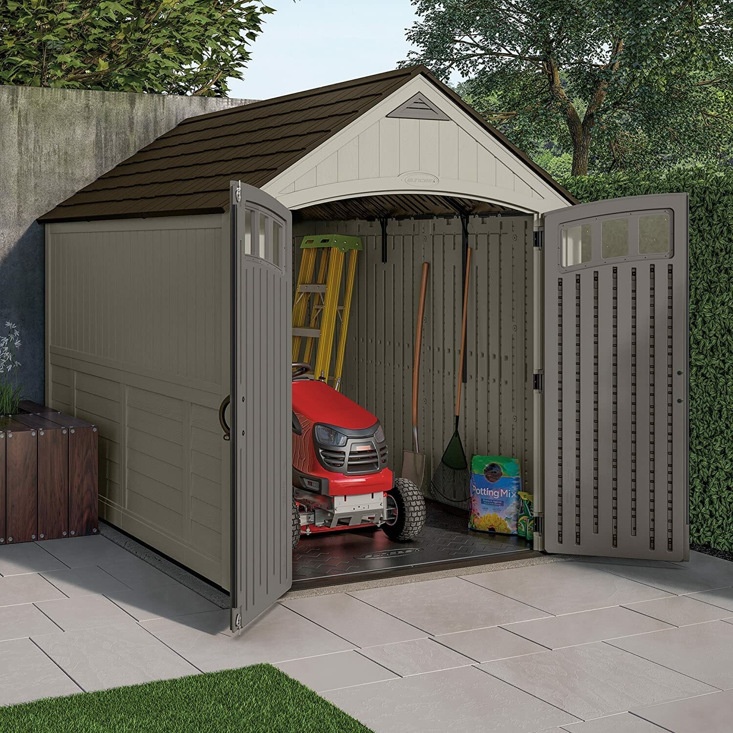 shed for riding lawn mower 1