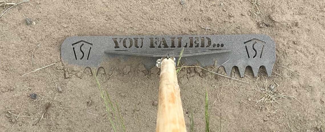 rake for goat poop 1